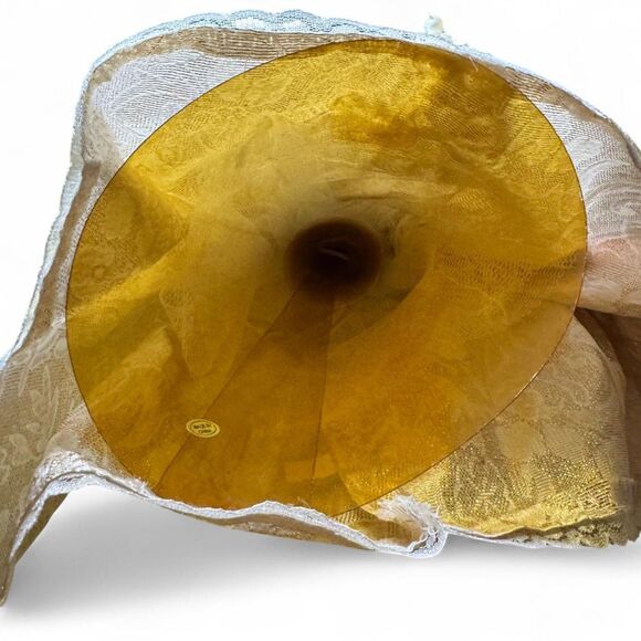 Vtg Blonde Angel Tree Topper Christmas Decoration - Picture 6 of 6